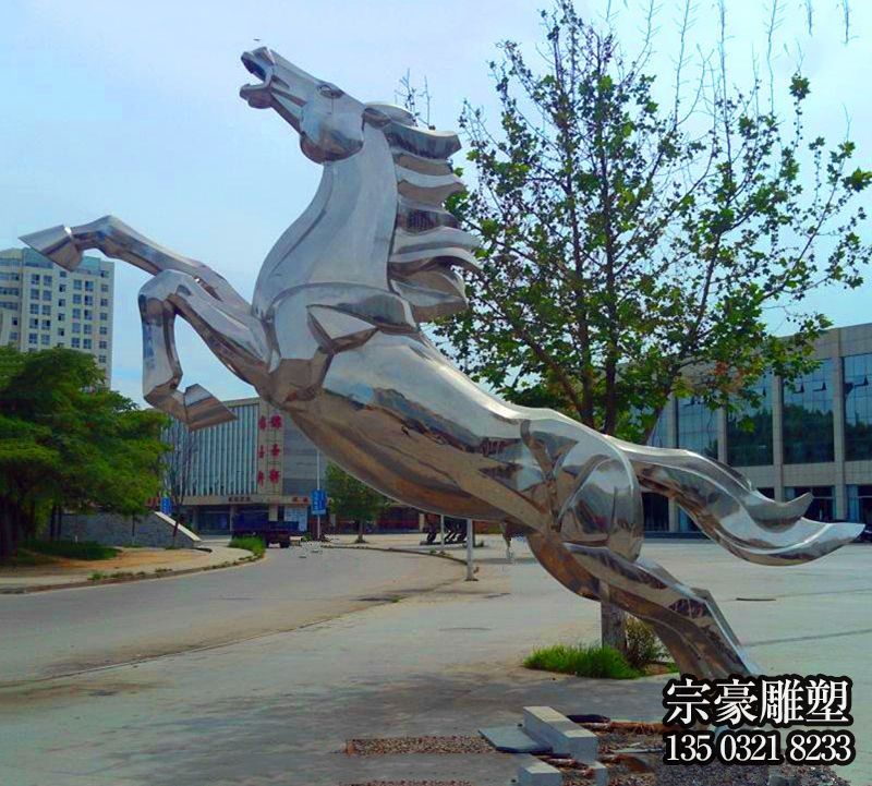 鏡面不銹鋼立馬雕塑 鏡面不銹鋼立馬雕塑