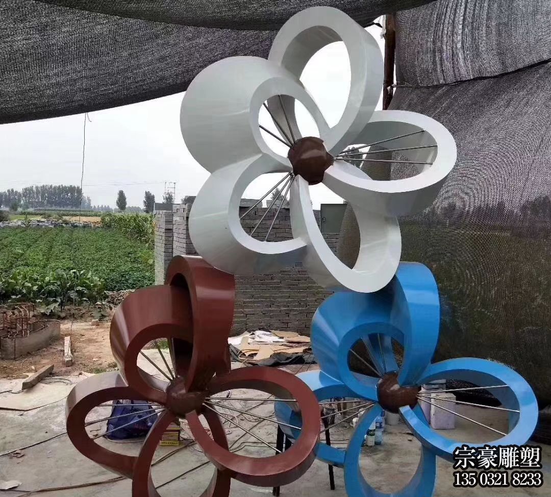 不銹鋼抽象花朵雕塑 不銹鋼抽象花朵雕塑