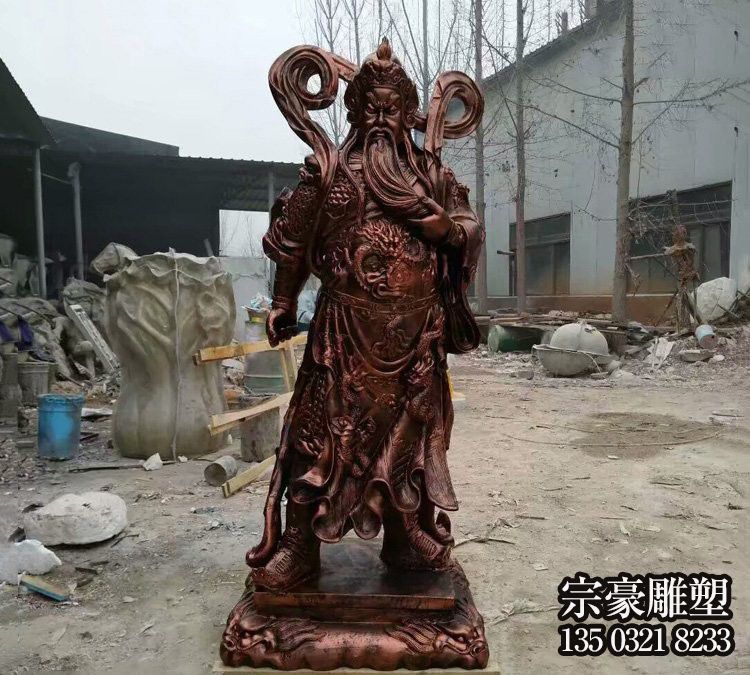 不銹鋼仿銅戶外景觀關(guān)公雕塑 不銹鋼仿銅戶外景觀關(guān)公雕塑