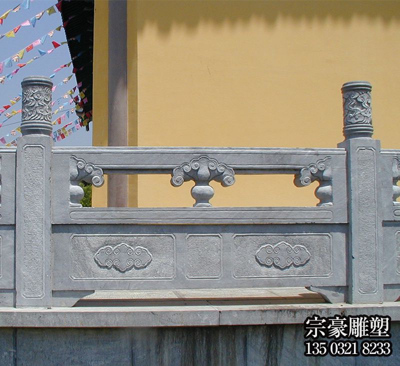 寺院陽臺(tái)圍欄青石花紋雕刻欄桿 寺院陽臺(tái)圍欄青石花紋雕刻欄桿