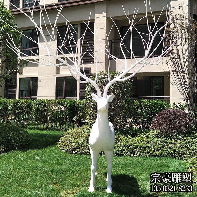 玻璃鋼樹(shù)枝梅花鹿雕塑